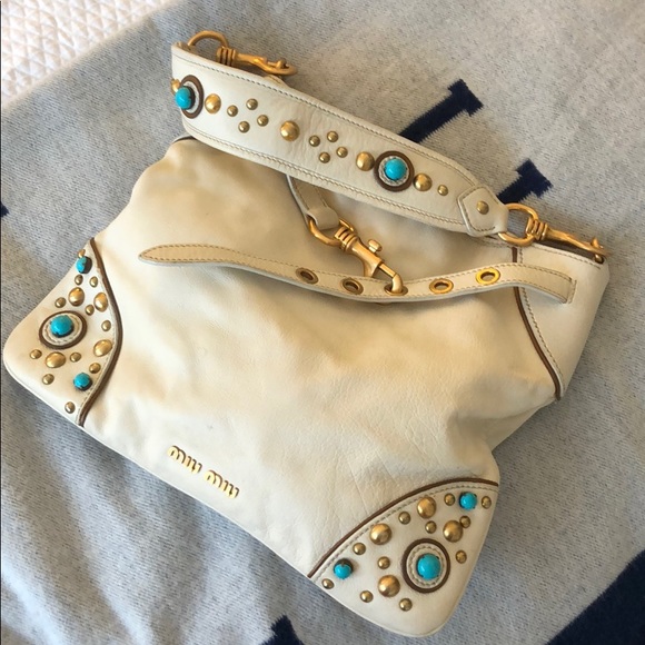 Miu Miu white leather shoulder bag - Picture 7 of 8